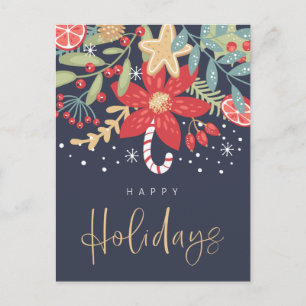 Felices Fiestas Caramelo de Caña   Tarjeta de Foto