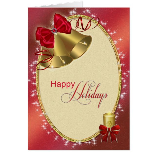 'Felices fiestas' con campanas (Frente)