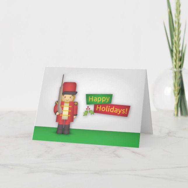 Felices Fiestas con Soldado Cascanueces de Navidad (Anverso)
