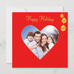 Felices Fiestas Corazón de Familia Personalizado s