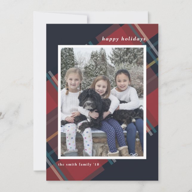 Felices Fiestas Cuadro de Navidad Personalizado a  (Anverso)