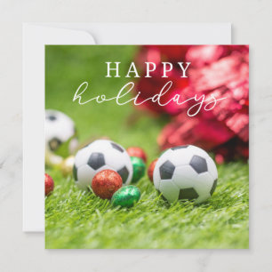 Felices Fiestas de Fútbol con pelota Navidad Año n