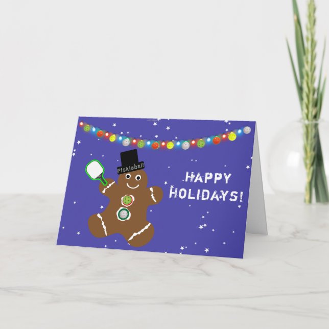 ¡Felices Fiestas de Pickleball! - Tarjeta de Felic (Anverso)
