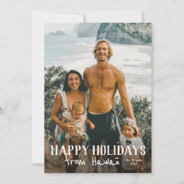 Felices Fiestas desde la tarjeta de vacaciones con