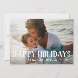 Felices Fiestas desde la tarjeta de vacaciones de