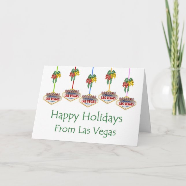Felices Fiestas desde La Tarjeta Las Vegas (Anverso)