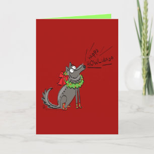 Felices Fiestas divertidas Tarjeta de Navidad de L