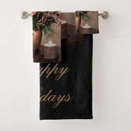 Felices fiestas en bronce