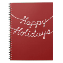 Felices Fiestas en Cuaderno de Luces Centelleantes