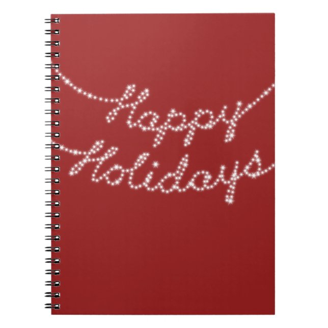 Felices Fiestas en Cuaderno de Luces Centelleantes (Frente)