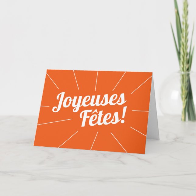 Felices Fiestas en Tarjeta de Vacaciones en Francé (Anverso)