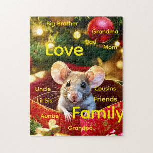 Felices Fiestas Feliz Navidad Rompecabezas de Amor
