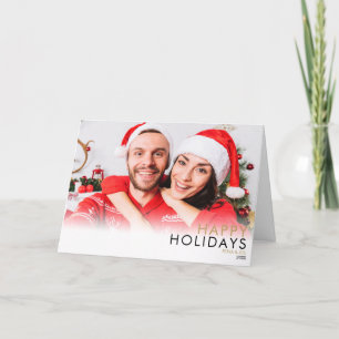 Felices Fiestas Foto de parejas moderna de Navidad