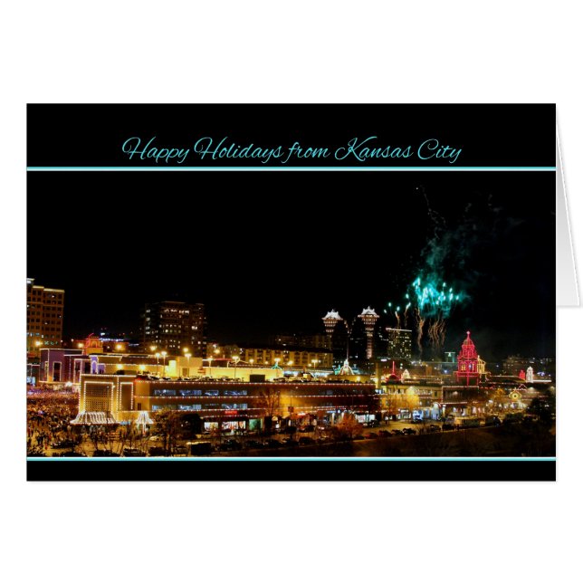 Felices Fiestas Fuegos artificiales Luces de Kansa (Anverso (Horizontal))