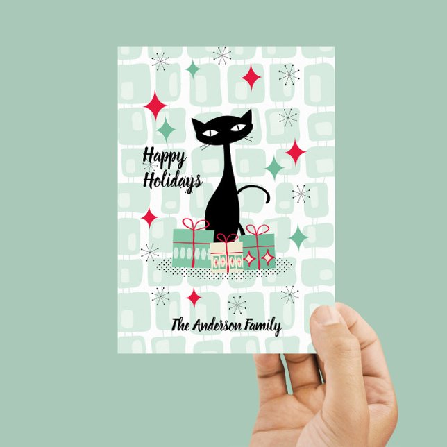 Felices Fiestas, Gato de Navidad Atómico Tarjeta M (Subido por el creador)