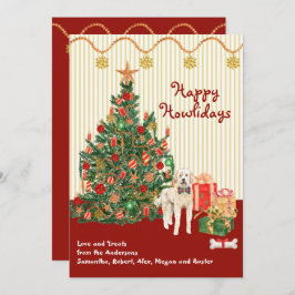 Felices fiestas Goldendoodle Dog Tree presente