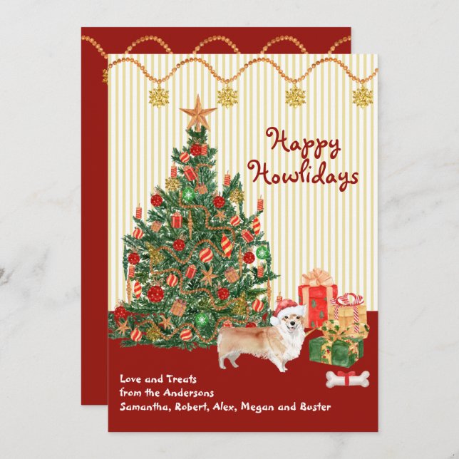 Felices Fiestas Howliday Corgi Tree Presenta (Anverso / Reverso)