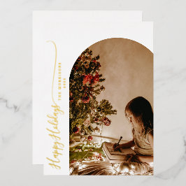 Felices Fiestas Modernas Tarjeta de Navidad de 2 F