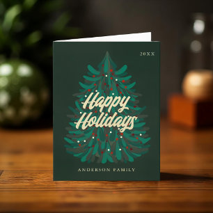 Felices Fiestas Moderno Elegante Árbol de Navidad