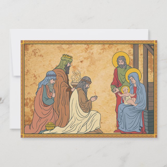 Felices Fiestas | Navidad Religiosa Natividad (Anverso)