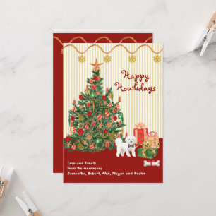 Felices Fiestas Navidades de Bichon Frise