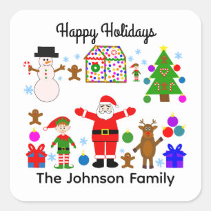 Felices Fiestas Navidades se reúnen #1 Pegatinas