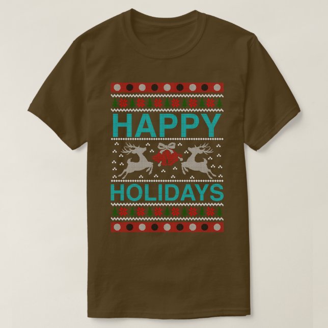 Felices fiestas navidades suéter (Diseño del anverso)