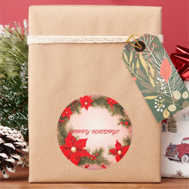 Felices fiestas navideñas pegatinas (Vacaciones)