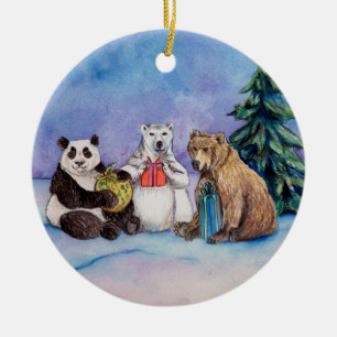 Felices Fiestas Osos Personalizados Ornamentos de 