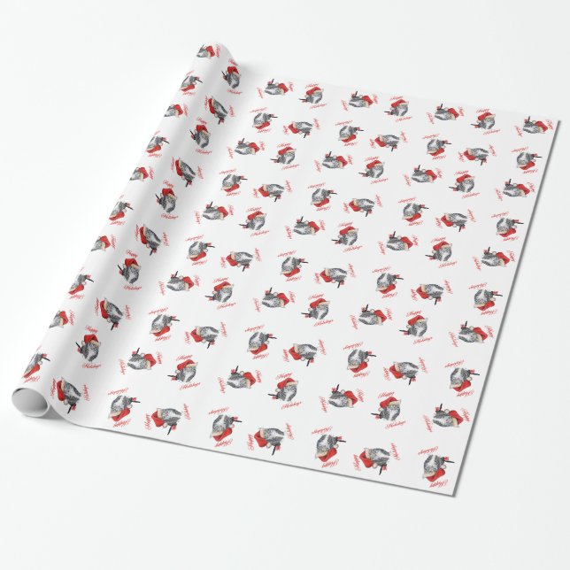Felices Fiestas Papel de Regalo de Gatos (Desenrollado)