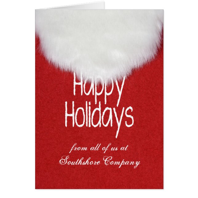 Felices fiestas para la barba del cliente-Santa (Frente)