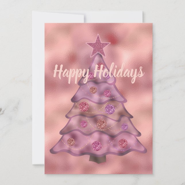 Felices Fiestas Paz Alegría Amo Árbol de Navidad R (Anverso)