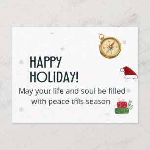 Felices Fiestas Paz En La Vida Y El Alma Tarjeta D