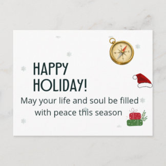 Felices Fiestas Paz En La Vida Y El Alma Tarjeta D