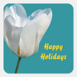 Felices fiestas pegatinas de Navidad.