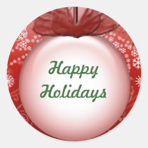 Felices fiestas pegatinas navideñas personalizadas