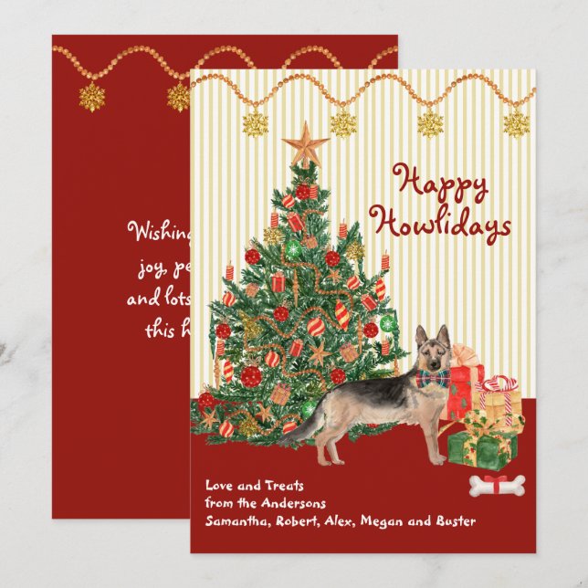 Felices Fiestas Presentaciones de Árbol de Pastor  (Anverso / Reverso)