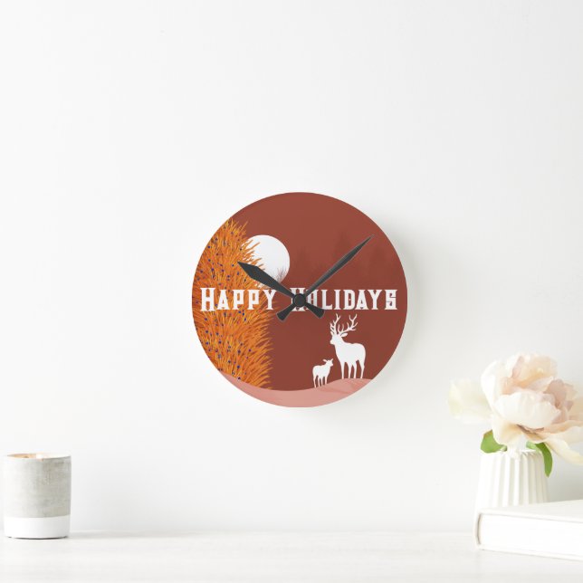 Felices Fiestas - Reloj de Pared de Acrílico (Hogar)