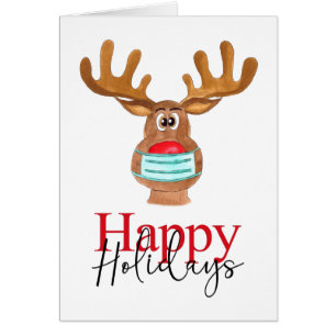 Felices Fiestas Rudolph Face Masked Reindeer