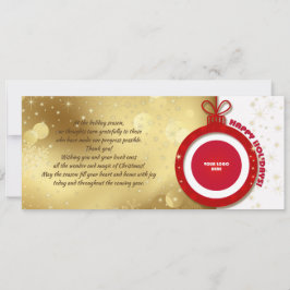 Felices Fiestas. Tarjeta corporativa con logotipo 