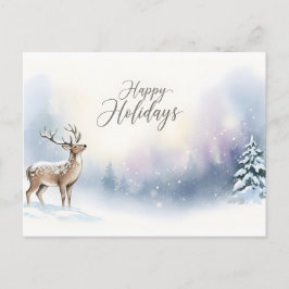 Felices Fiestas Tarjeta de Invierno Bosque Inverna