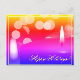 Felices Fiestas Tarjeta de Luces de Velas