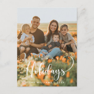 Felices Fiestas, Tarjeta de Navidad Foto Familiar