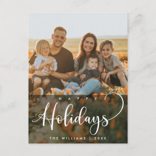 Felices Fiestas, Tarjeta de Navidad Foto Familiar