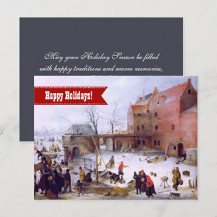Felices fiestas. Tarjeta de Navidades Bellas Artes