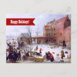 Felices fiestas. Tarjeta de Navidades Bellas Artes