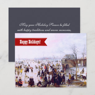 Felices fiestas. Tarjeta de Navidades Bellas Artes