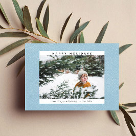 Felices Fiestas Tarjeta de Nieve y Foto