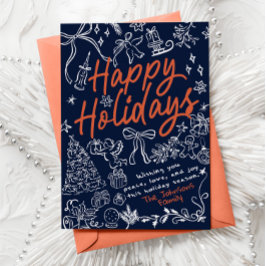 Felices Fiestas Tarjeta de vacaciones caprichosa d