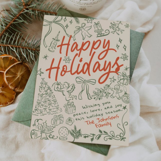 Felices Fiestas Tarjeta de vacaciones caprichosa y (Subido por el creador)